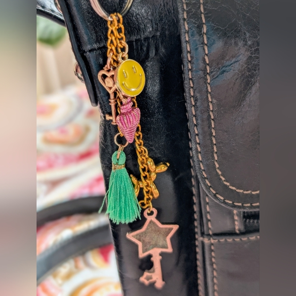 Charming Bag Charm with Tassel and Charms